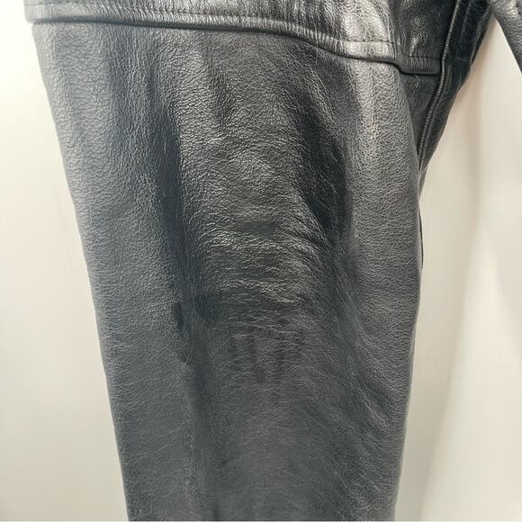 MOB Hand-tooled Leather Chaps Biker Black Horse Riding Size Extra Large USA Made - Picture 14 of 15